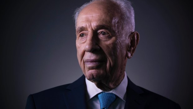 The late former Israeli President Shimon Peres in February.