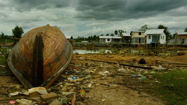 Foreign aid compromised: Disasters such as the 2004 Boxing Day tsunami will now receive less help from Australia.