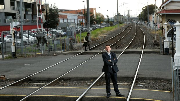 Moreland councillor Lambros Tapinos is leading the charge for elevated rail on the Upfield rail line. 