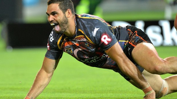 Greg Inglis' spectacular try levelled the score for the Indigenous All Stars.