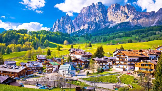 Cortina D' Ampezzo, Italy's most upmarket ski destination.