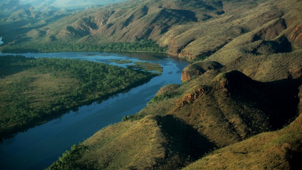 The argyle river, hidden valley, in Mirima national park in the East Kimberley region of Western Australia. 