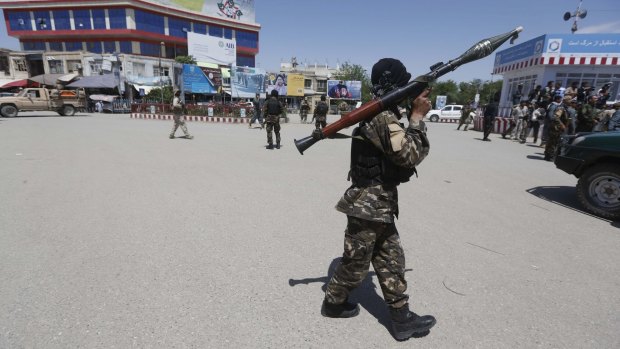 Afghan soldiers on patrol in Kunduz.