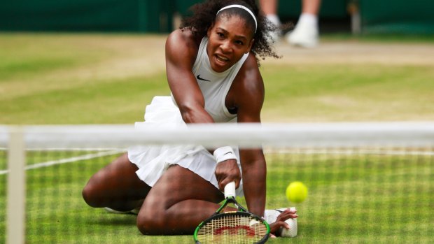 Doing it the hard way: Serena Williams.