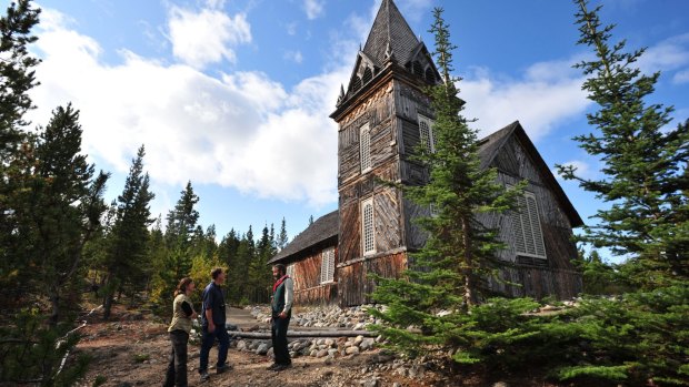 St Andrew's Church is one of only two buildings remaining at Lake Bennett.