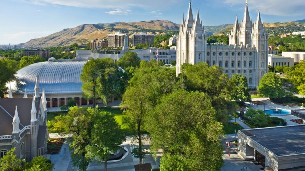 Utah's number one tourist attraction is Temple Square, the epicentre of the Mormon religion.