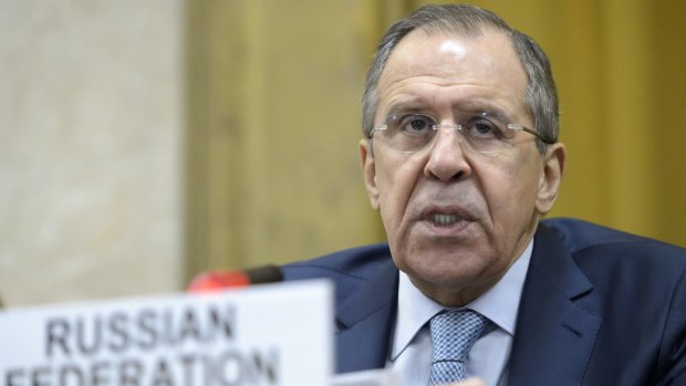 Russian Foreign Minister Sergey Lavrov in Geneva earlier this month.