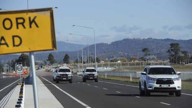A new section of the Majura Parkway has been opened between the Federal Highway and Fairbairn Avenue.