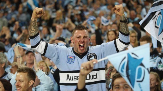 Long overdue: The Sharks fans have stayed true despite the ASADA scandal in 2014.