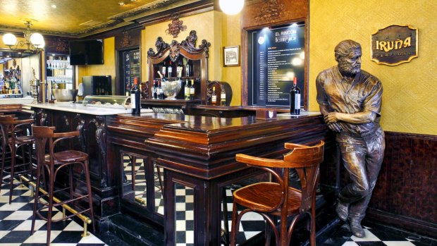 Pamplona's Cafe Iruna, where Ernest Hemingway drank his hangovers away.