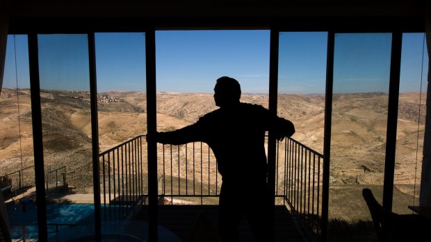 Airbnb has been  slammed for offering rooms with a view - such as this property, in Jewish settlements.