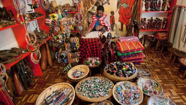 A handicraft store in Nairobi.