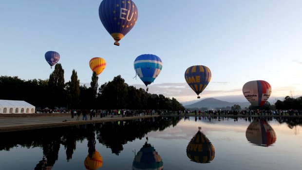 The Canberra Balloon Spectacular starts on Saturday morning, launched from the lawns of Old Parliament House.
