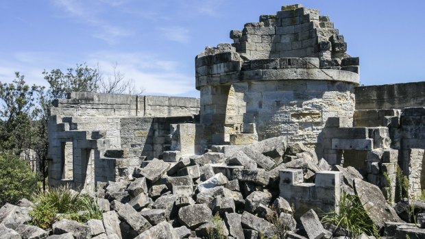 Eventually the lighthouse was destroyed with explosives, but its ruins remain.