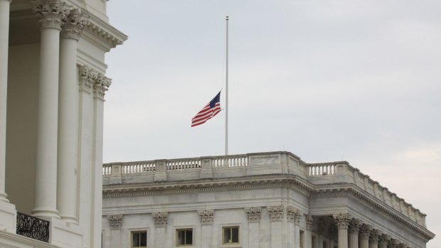 US President Barrack Obama ordered flags be lowered. 