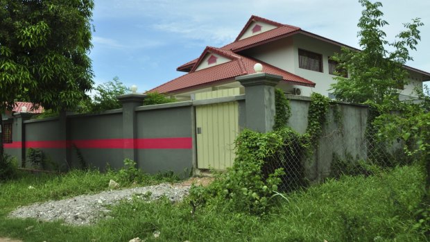 The Cambodian villa where the refugees were initially housed. 
