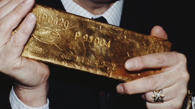 The first gold bar recovered from the HMS Edinburgh.
