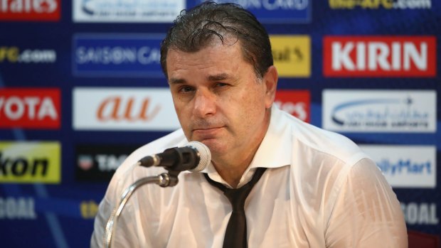 Decisions to be made: Socceroos coach Ange Postecoglou after the draw with Thailand.