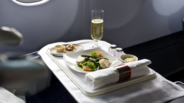 Business class meals on SAA.