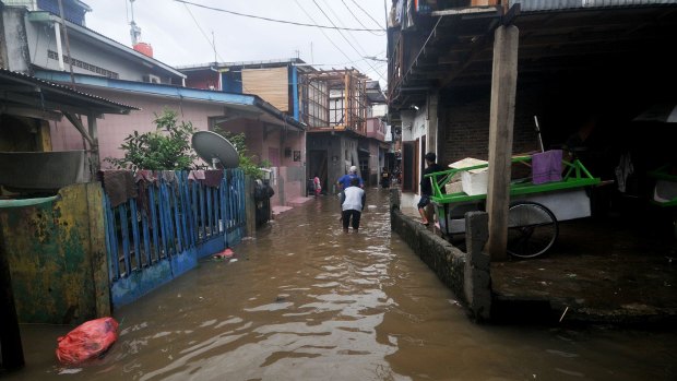 Jakarta flooding on Thursday.