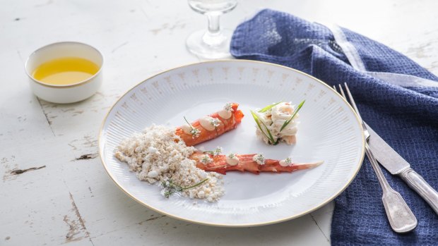 Curtis Stone's roasted crab for Princess Cruises.