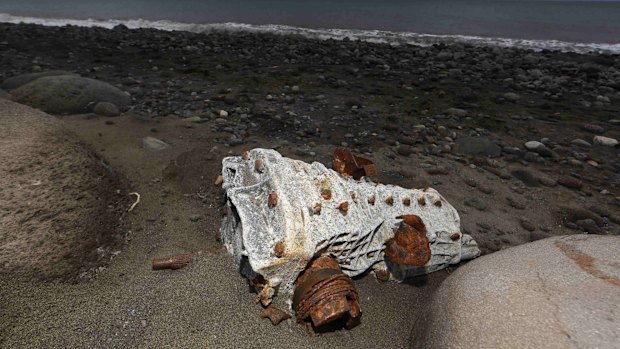 More debris on Jamaique beach in Saint-Denis, Reunion Island.