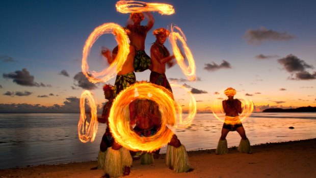 Fire dance at a resort on Fiji’s Coral Coast.