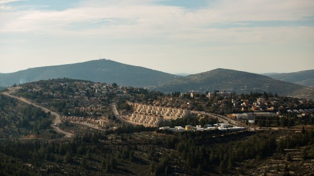 The West Bank Jewish settlement of Eli last week. 