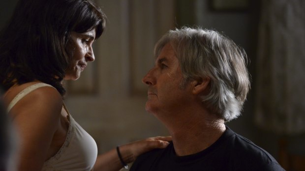 Kaarin Fairfax and John Jarratt in <i>StalkHer</i>, a two-handed sex-thriller-cum-comedy that they also co-directed.