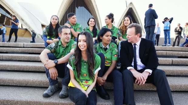 Launch pad: Indigenous youngsters and rugby greats. 