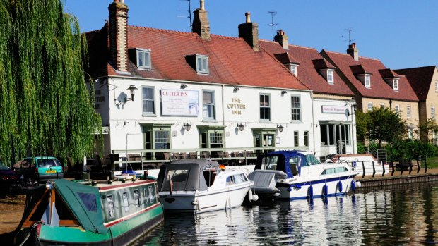 The Cutter Inn, Ely: A picturesque location on the River Great Ouse in Cambridgeshire.