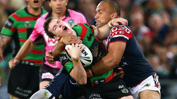Back for more: The Rabbitohs and Roosters will renew hostilities on Sunday afternoon.