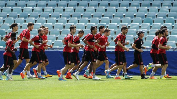 Dark horses: The Wanderers train in preparation for their Club World Cup campaign.