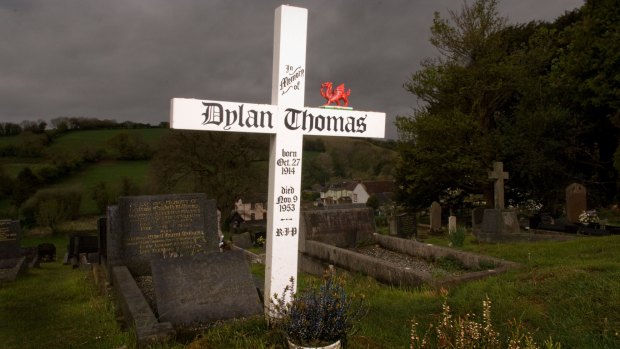 Dylan Thomas' grave.