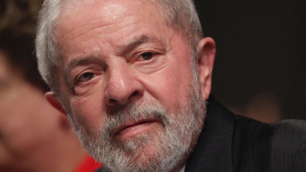 Former Brazilian president Luiz Inacio Lula da Silva attends a Workers' Party event in Brasilia last week.