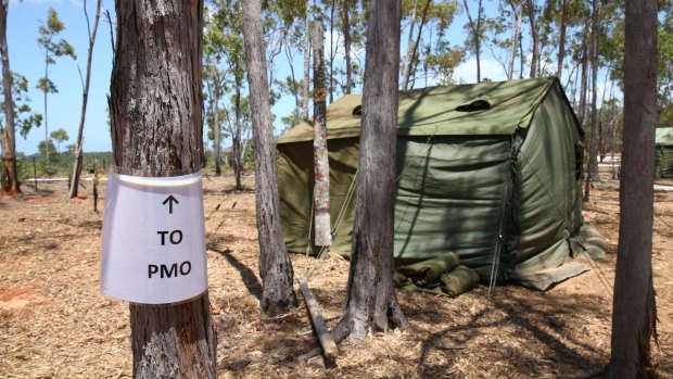 The Prime Minister's campsite on the Gove Peninsula.