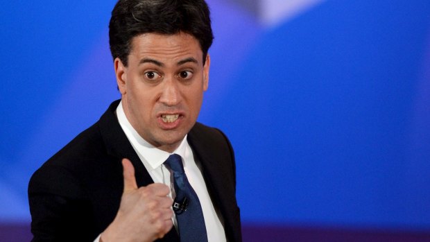 UK Labour leader Ed Miliband takes part in the TV contest.