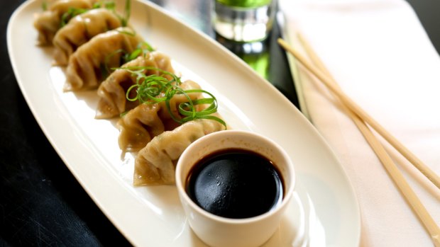 Crab gyoza at Hotel Montefiore.