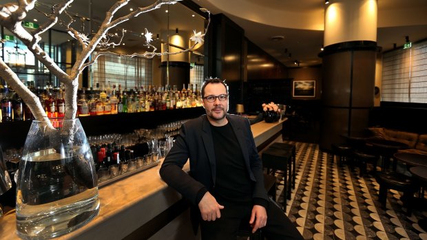 Chef  Martin Benn sitting in his Restaurant Sepia in Sydney.