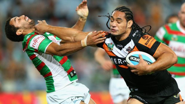 Get out my way:  Martin Taupau is a key man for the Wests Tigers.
