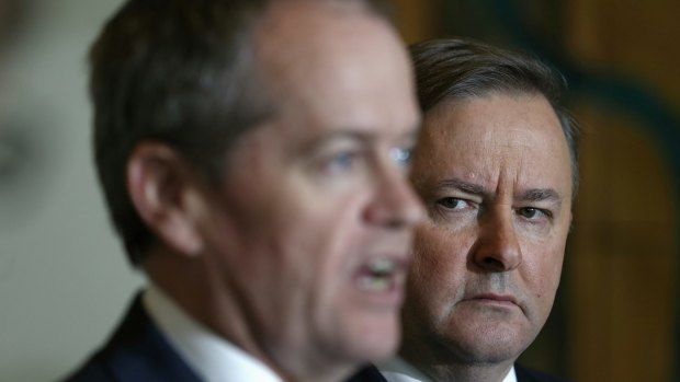 Labor frontbencher Anthony Albanese, pictured with leader Bill Shorten, says he has "real concerns" about the handling of the party's asylum seeker policy.