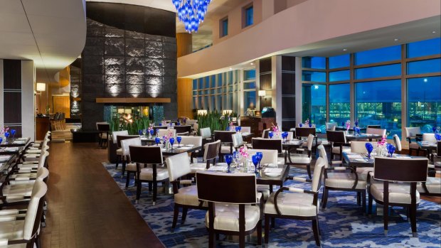 The restaurant Globe@YVR serves local Pacific north-west cuisine.