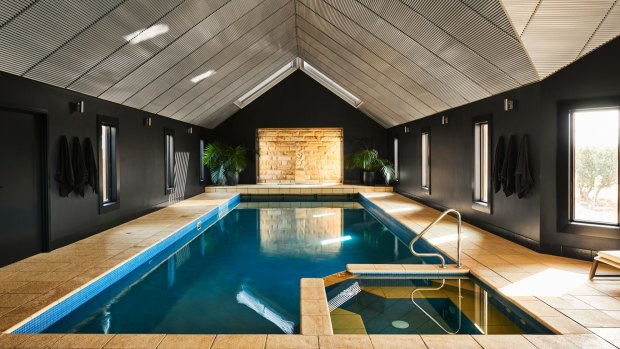 The indoor pool at Lon Retreat and Spa, Bellarine Peninsula, Victoria.