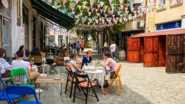 Plovdiv's trendy Kapana neighbourhood.