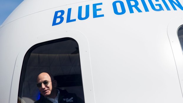 Jeff Bezos, the founder of Amazon, is using part of his fortune to finance his rocket company Blue Origin, and predicts millions of people will be living and working in space. 