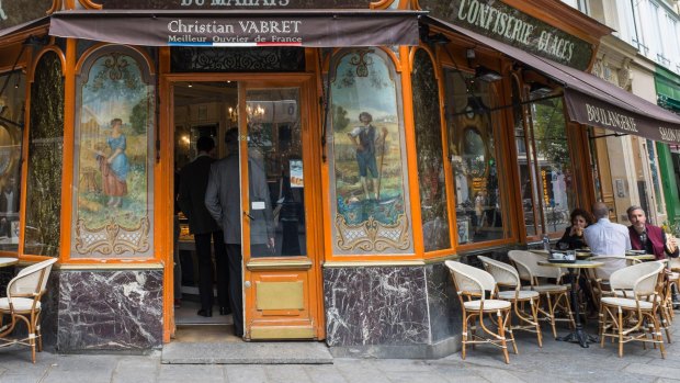 Bakery Au Petit Versailles in the Marai district of Paris, rue Frantois Miron.