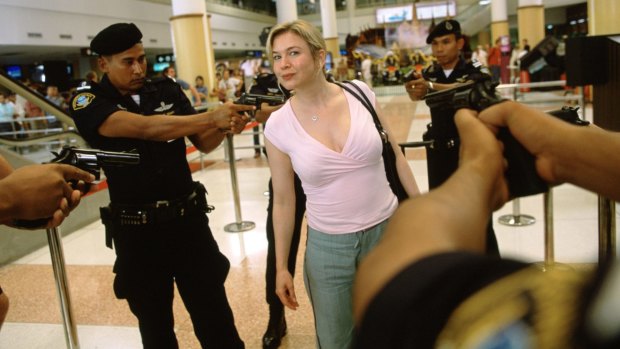 Bridget Jones gets arrested as a tourist in Thailand in 'The Edge of Reason'.