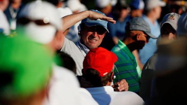 Keeping an eye on proceedings: Retired NHL legend Wayne Gretzky follows the play during the second round of the U.S. Open at Oakmont Country Club.