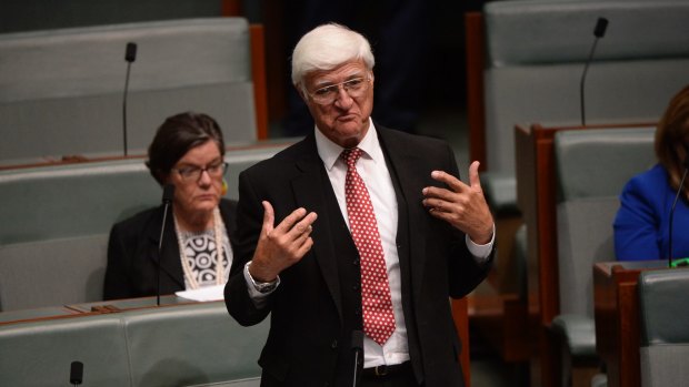 Independent MP Bob Katter in the House of Representatives on Wednesday.