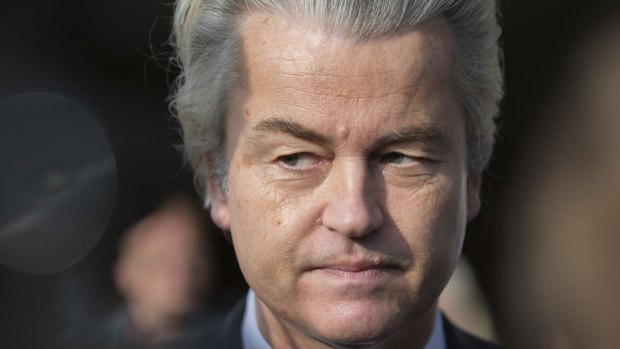 Geert Wilders, leader of the Freedom Party, in The Hague on Wednesday. 